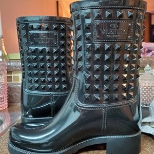 Valentino Rockstud Rainboots Size 36